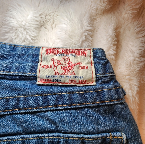 RARE True Religion Joey Jeans 27 Nouveau Forrest Goddess Embroidered Design - Picture 8 of 9